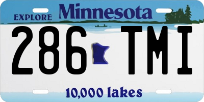 MN license plate 286TMI