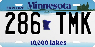 MN license plate 286TMK