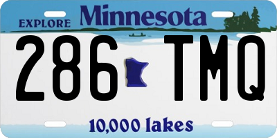 MN license plate 286TMQ