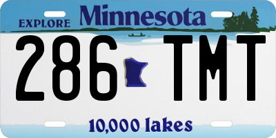 MN license plate 286TMT