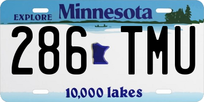 MN license plate 286TMU