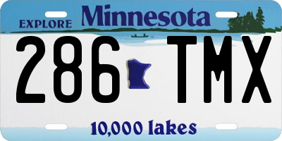 MN license plate 286TMX