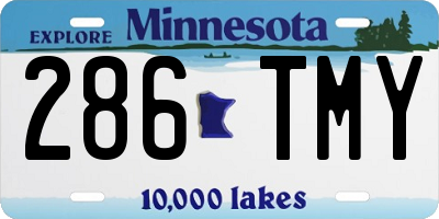 MN license plate 286TMY