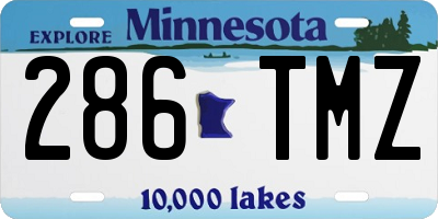 MN license plate 286TMZ