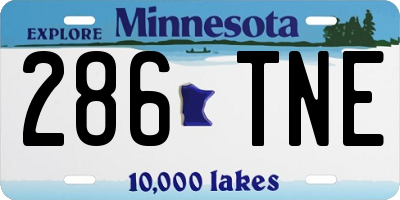 MN license plate 286TNE