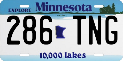 MN license plate 286TNG