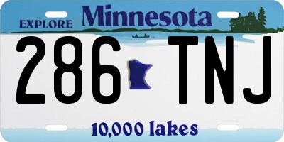 MN license plate 286TNJ