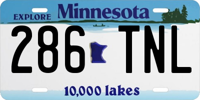 MN license plate 286TNL