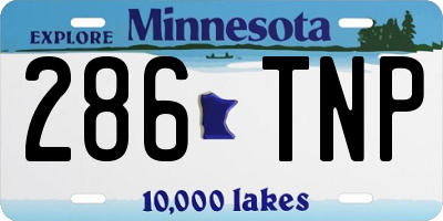 MN license plate 286TNP