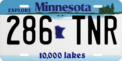 MN license plate 286TNR