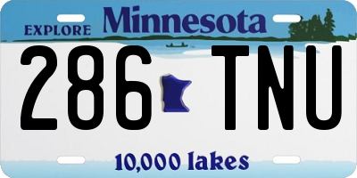 MN license plate 286TNU