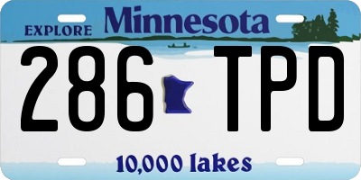 MN license plate 286TPD
