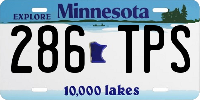 MN license plate 286TPS