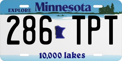 MN license plate 286TPT