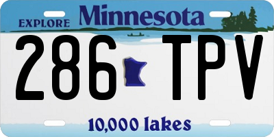 MN license plate 286TPV