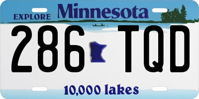 MN license plate 286TQD