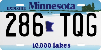 MN license plate 286TQG