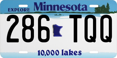 MN license plate 286TQQ
