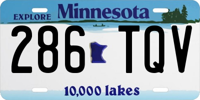 MN license plate 286TQV