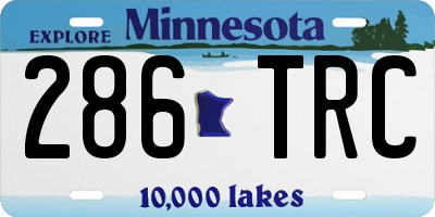 MN license plate 286TRC