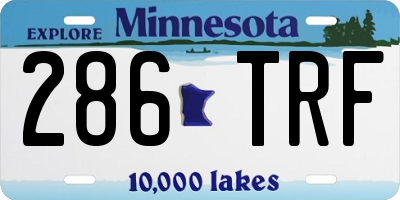 MN license plate 286TRF