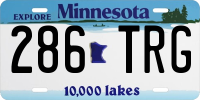 MN license plate 286TRG