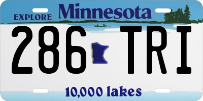 MN license plate 286TRI