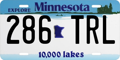 MN license plate 286TRL