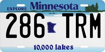 MN license plate 286TRM