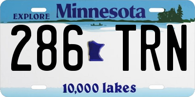 MN license plate 286TRN