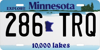 MN license plate 286TRQ