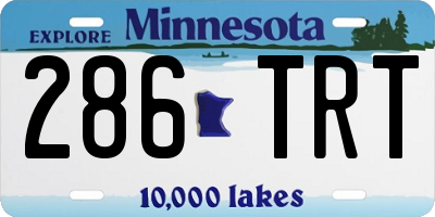 MN license plate 286TRT