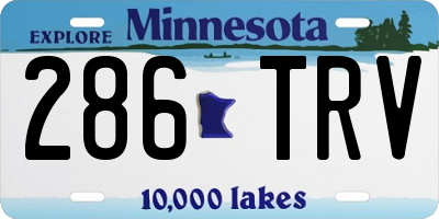 MN license plate 286TRV