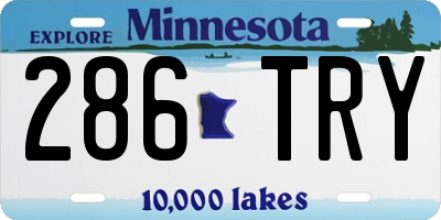 MN license plate 286TRY