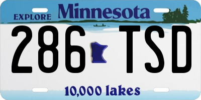 MN license plate 286TSD