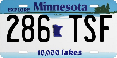 MN license plate 286TSF