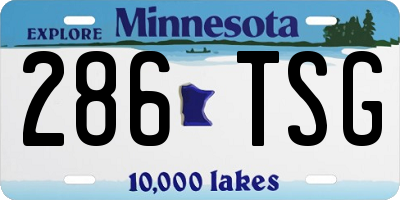 MN license plate 286TSG