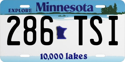 MN license plate 286TSI
