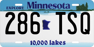 MN license plate 286TSQ