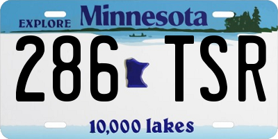 MN license plate 286TSR