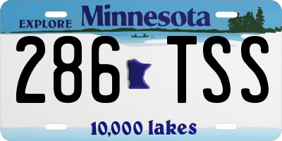 MN license plate 286TSS