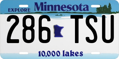 MN license plate 286TSU