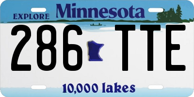 MN license plate 286TTE