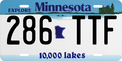 MN license plate 286TTF