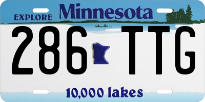 MN license plate 286TTG