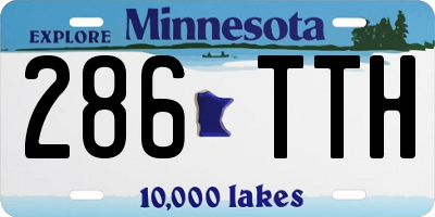 MN license plate 286TTH