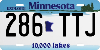 MN license plate 286TTJ