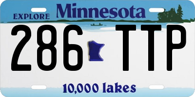 MN license plate 286TTP
