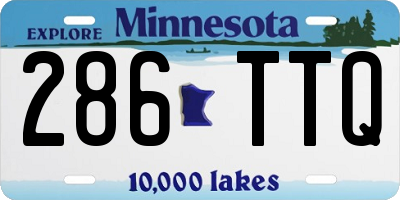MN license plate 286TTQ