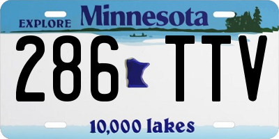 MN license plate 286TTV